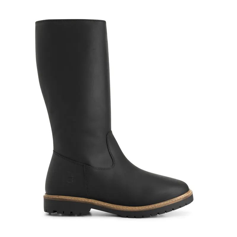 Jarvik Damen – Hohe Stiefel – Mit Wolle gefüttert – Schwarz