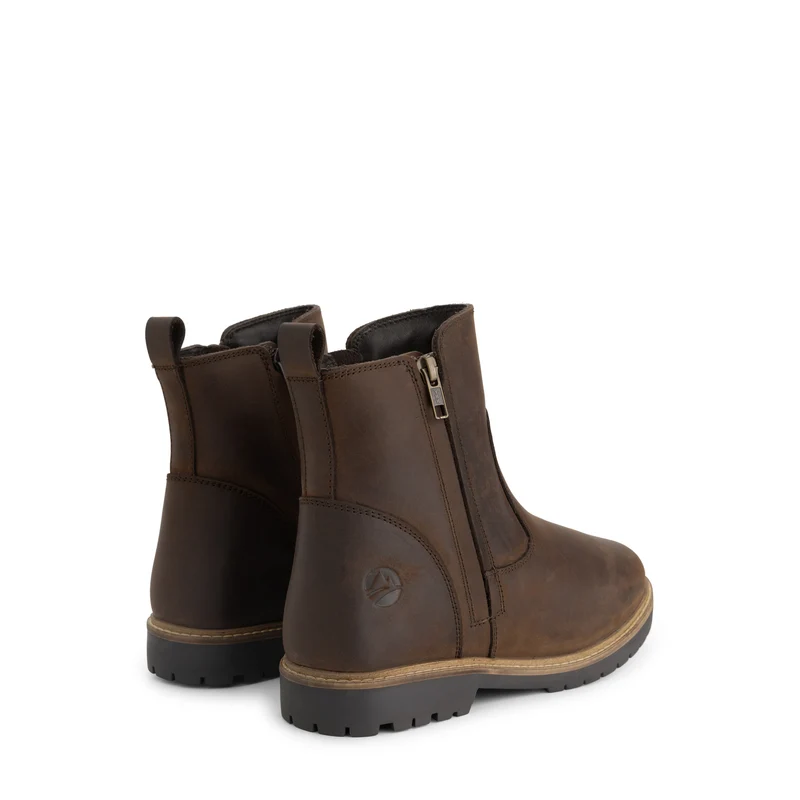 Brunoya Damen – Stiefeletten – Mit Wolle gefüttert – Dunkelbraun