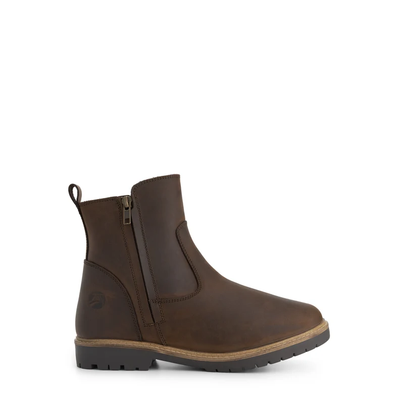 Brunoya Damen – Stiefeletten – Mit Wolle gefüttert – Dunkelbraun