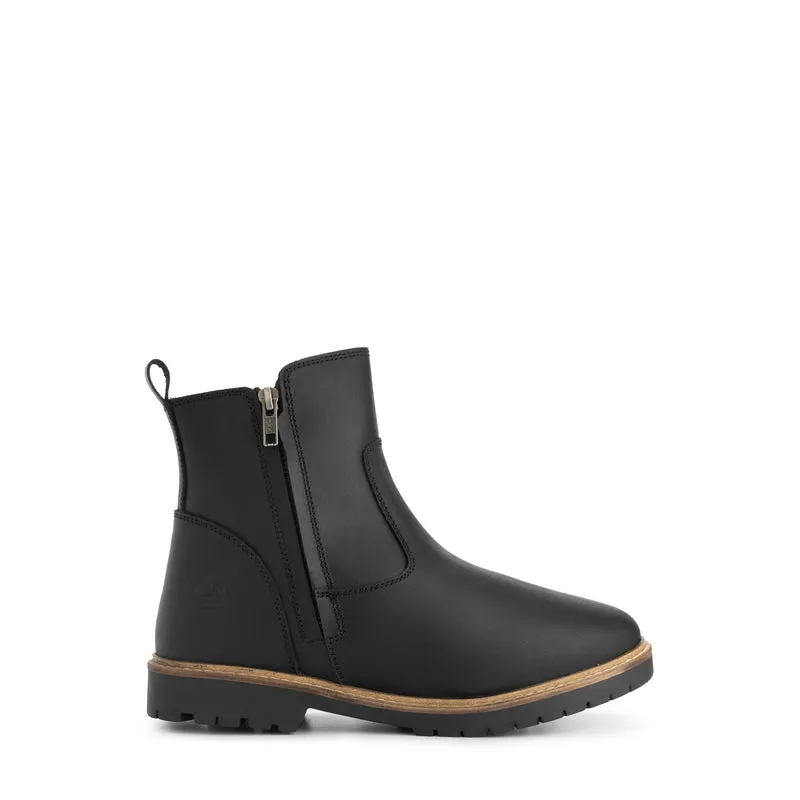 Brunoya Damen – Stiefeletten – Mit Wolle gefüttert – Schwarz
