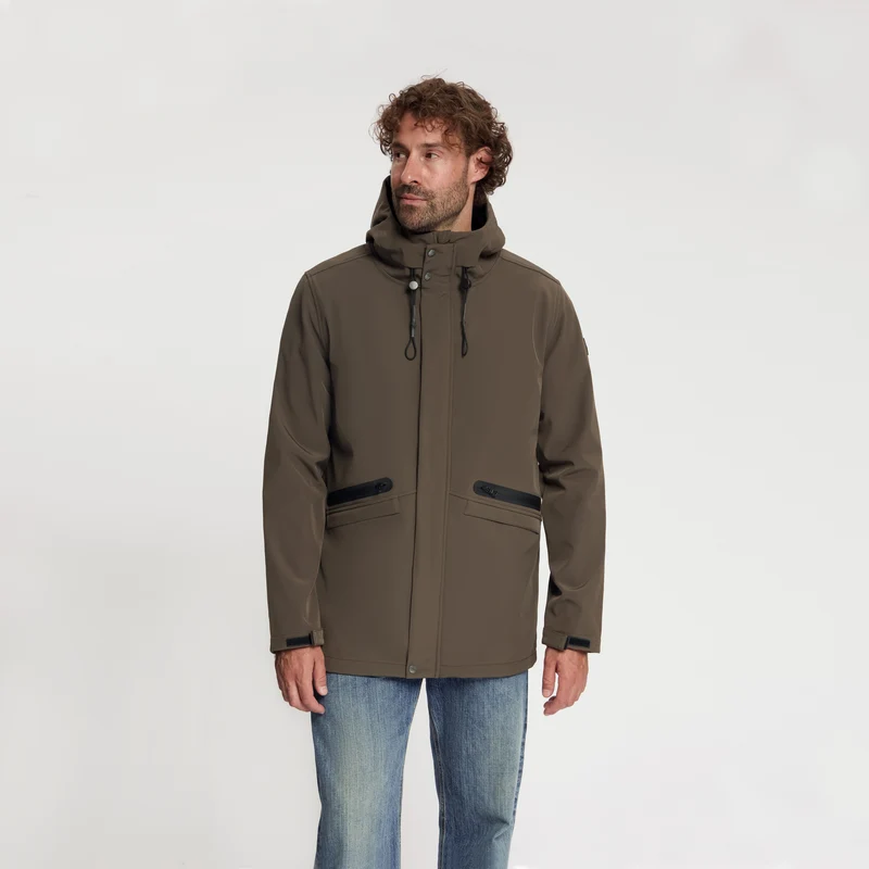 Njal Herren – Softshell-Jacke – wasserdicht – Dunkelbraun
