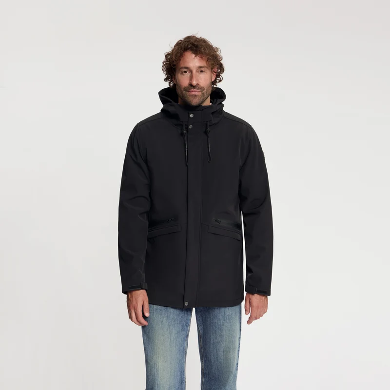 Njal Herren – Softshell-Jacke – Wasserdicht – Schwarz