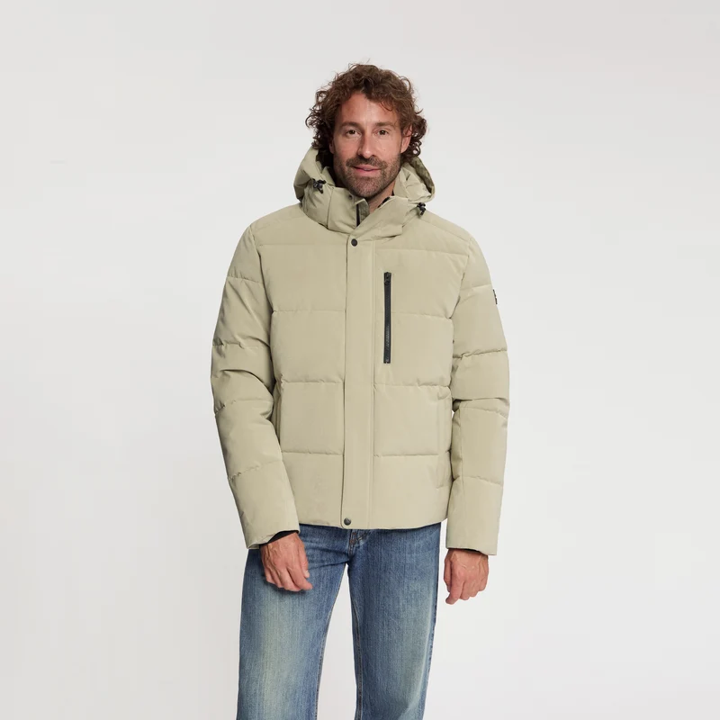 Amot Herren – Daunen-Winterjacke – Wasserdicht – Hellbraun