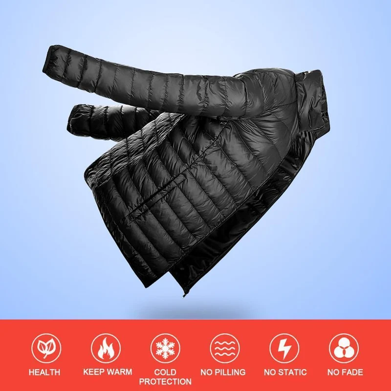 Herren Daunenjacke | Winter Steppjacke mit Stehkragen und leichter Wattierung