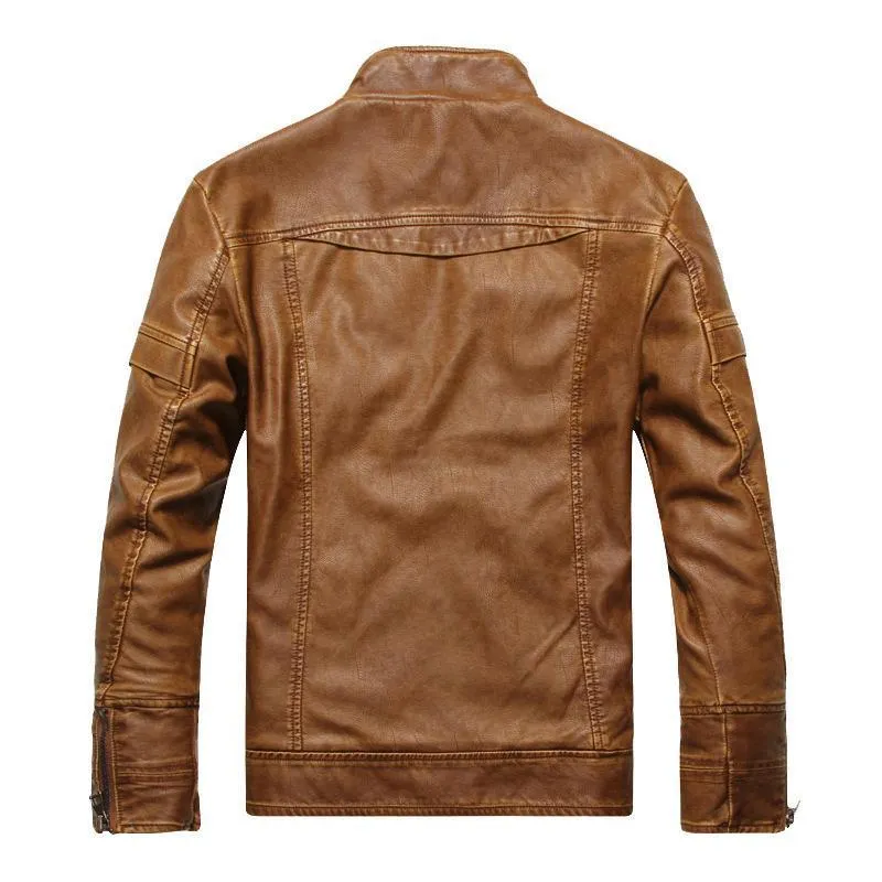 PU Lederjacke | Damen Kunstlederjacke mit geripptem Saum im lässigen Stil