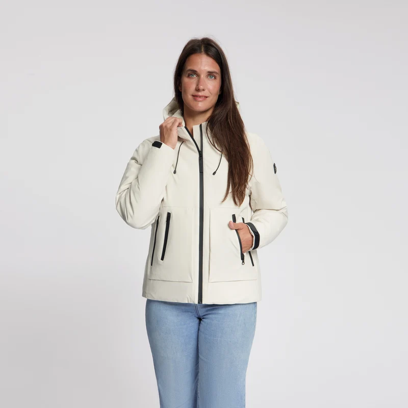 Nayla Damen – Gefütterte Hardshell-Jacke – Sand