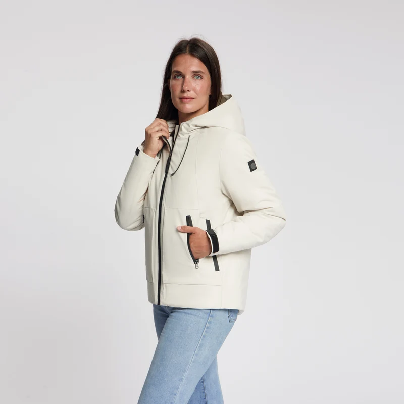 Nayla Damen – Gefütterte Hardshell-Jacke – Sand