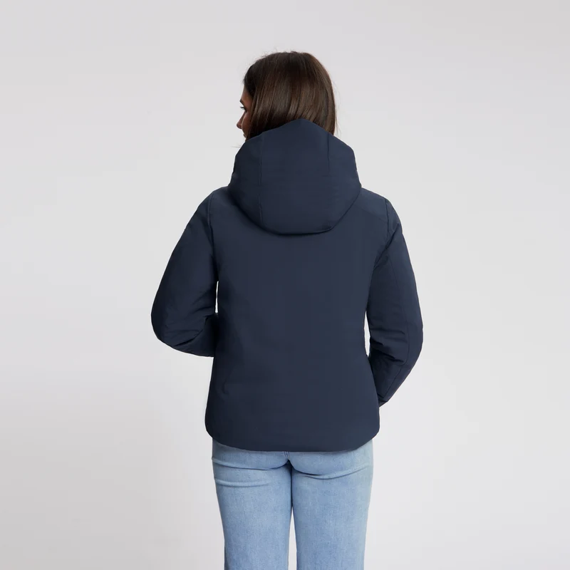 Nayla Damen – Gefütterte Hardshell-Jacke – Marineblau