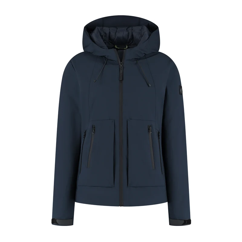 Nayla Damen – Gefütterte Hardshell-Jacke – Marineblau