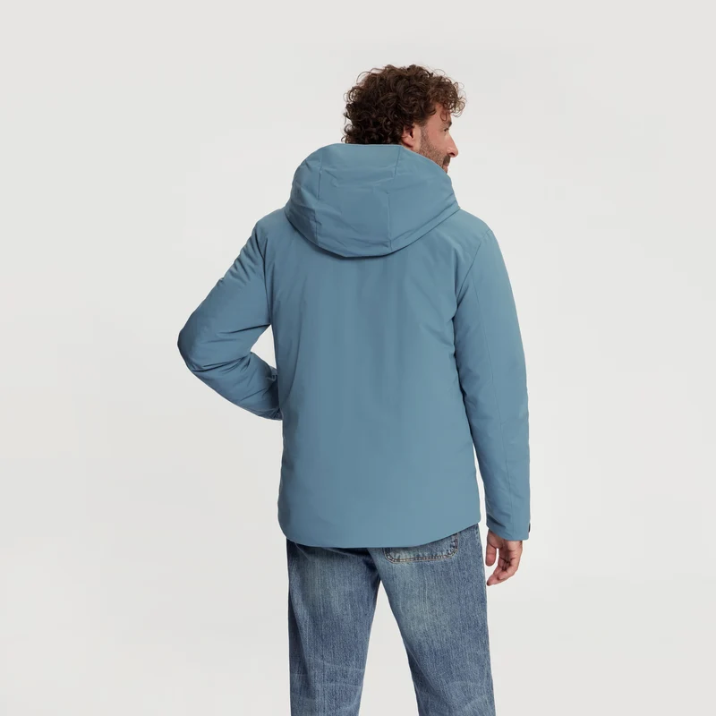 Nathan Herren – Gefütterte Hardshell-Jacke – Blau