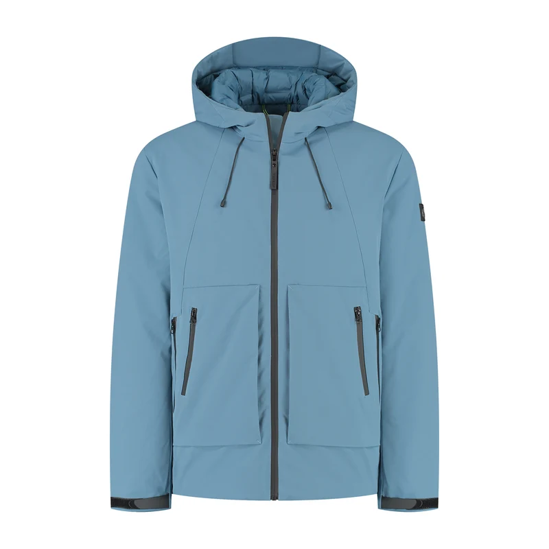 Nathan Herren – Gefütterte Hardshell-Jacke – Blau