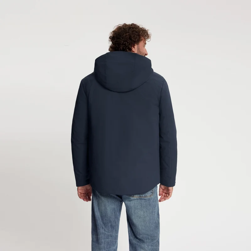 Nathan Herren – Gefütterte Hardshell-Jacke – Marineblau