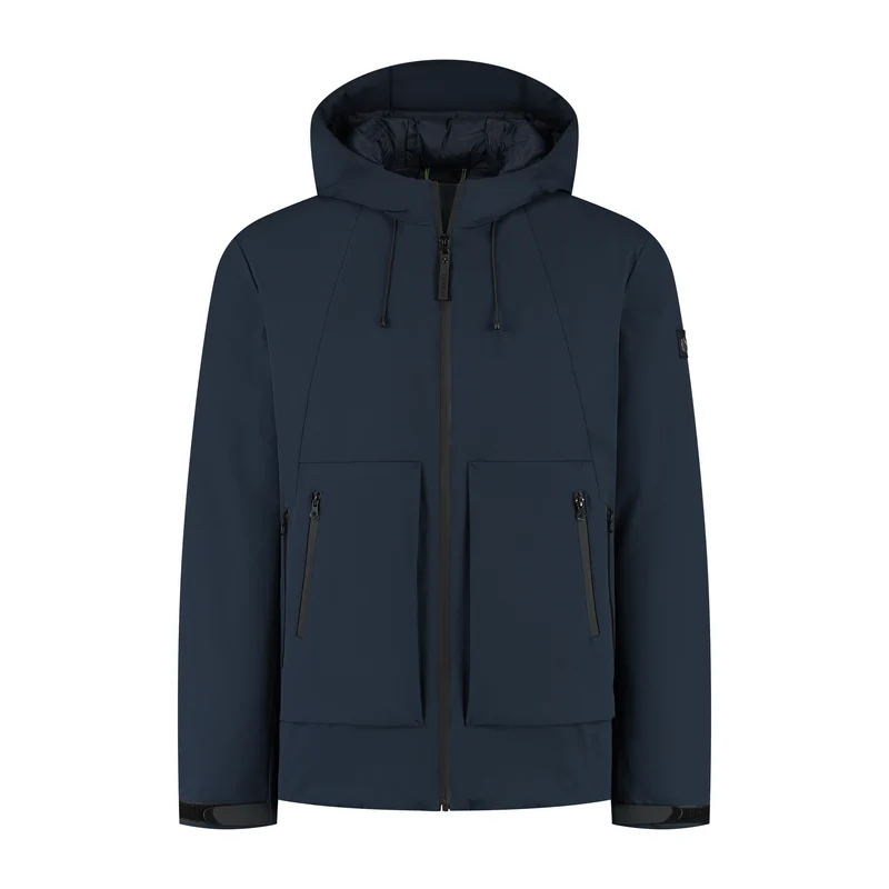 Nathan Herren – Gefütterte Hardshell-Jacke – Marineblau