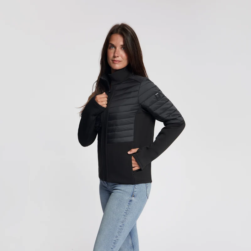 Lyan Damen – Outdoor-Weste – Gefüttert – Schwarz