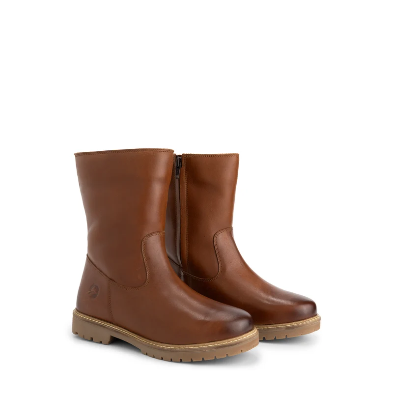 Nexo Damen – Stiefel – Mit Wolle gefüttert – Cognac