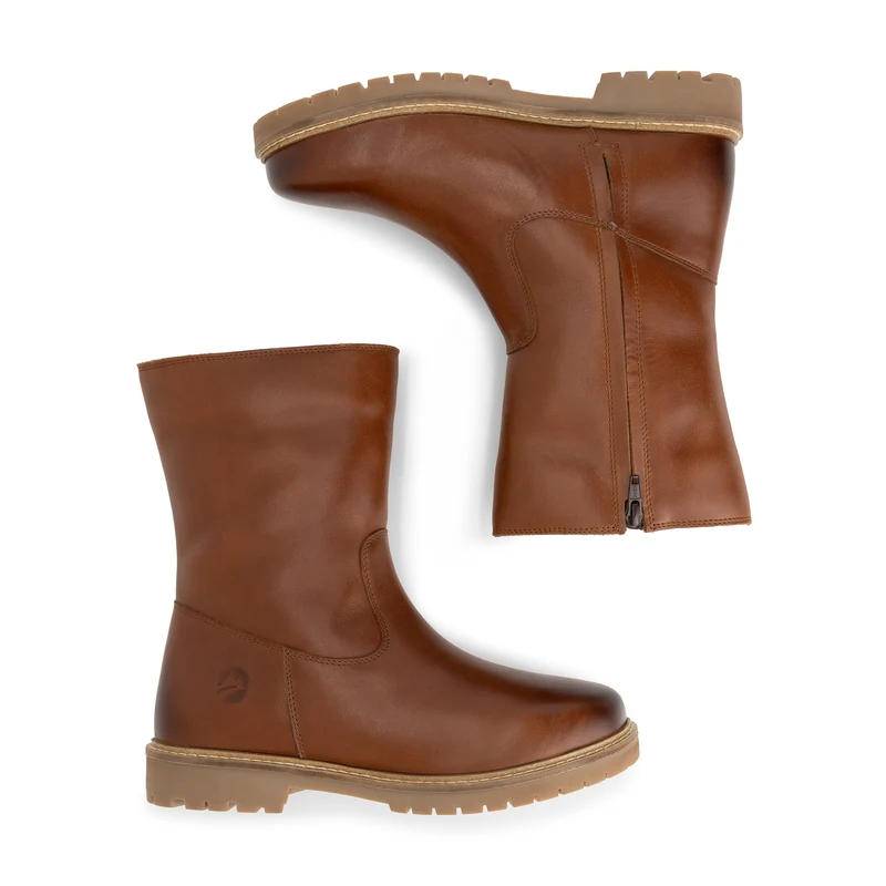 Nexo Damen – Stiefel – Mit Wolle gefüttert – Cognac
