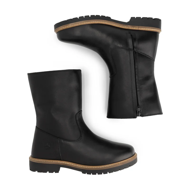 Nexo Damen – Stiefel – mit Wolle gefüttert – Schwarz
