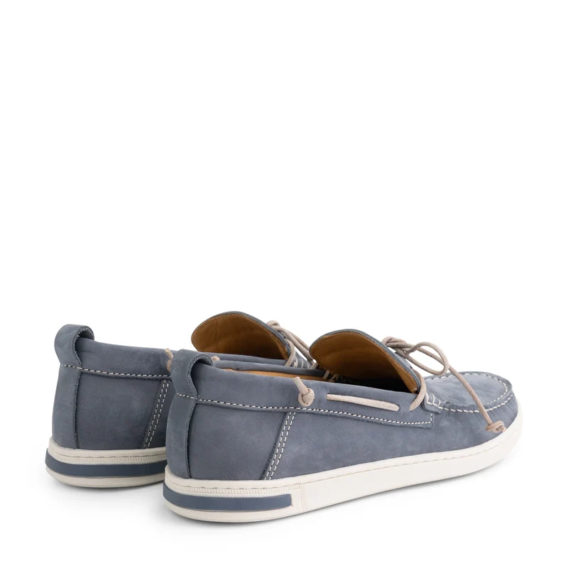Falmouth Herren - Bootsschuhe - Nubuk - Blau
