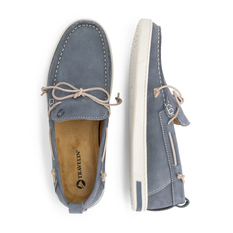 Falmouth Herren - Bootsschuhe - Nubuk - Blau