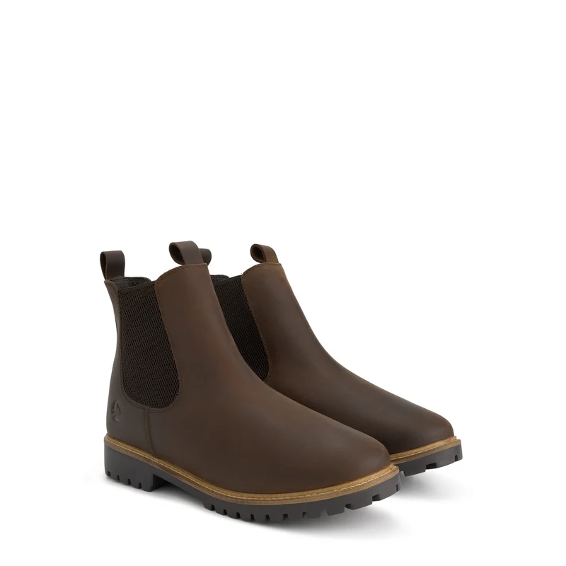 Hossa Herren – Chelsea-Stiefel – mit Wollfutter – Dunkelbraun