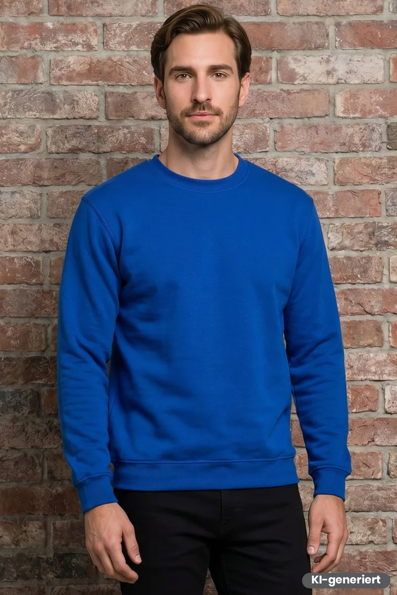 Sweatshirt Rundhals / M066-21 Kornblau