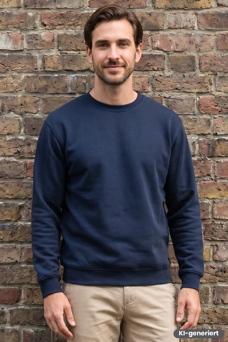 Sweatshirt Rundhals / M066-21 Marineblau
