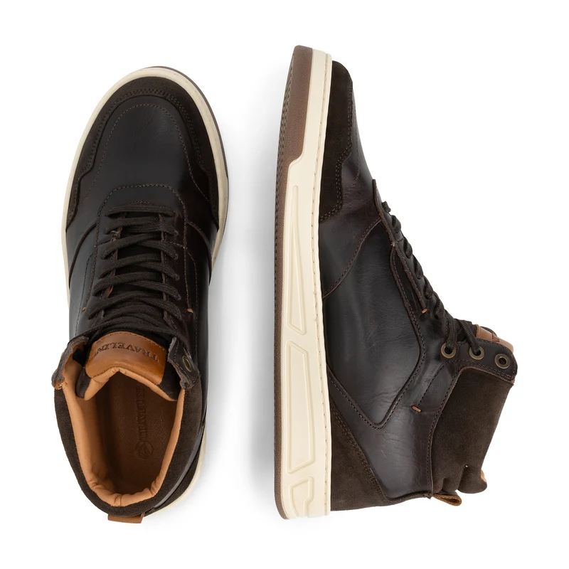 Durham Herren - Halbhohe Sneakers - Leder - Dunkelbraun