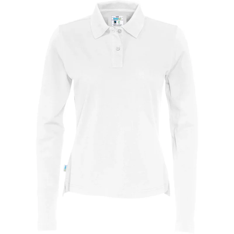 Cottover Polo Pique Long Sleeve Dames GOTS Gecertificeerd 141017