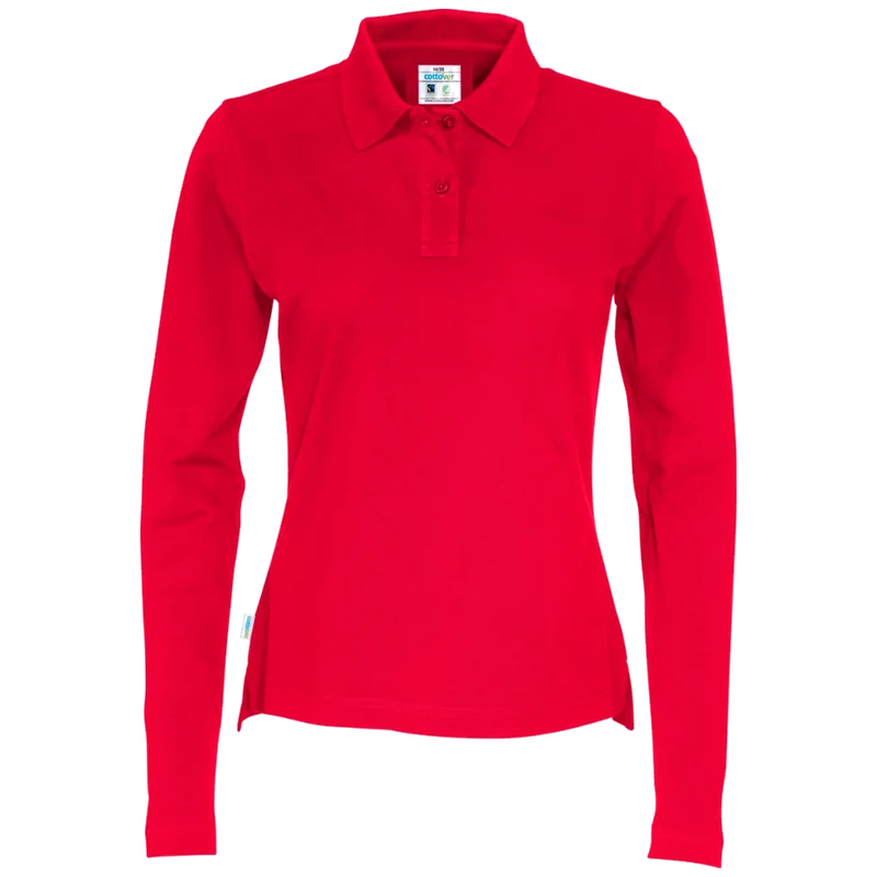 Cottover Polo Pique Long Sleeve Dames GOTS Gecertificeerd 141017