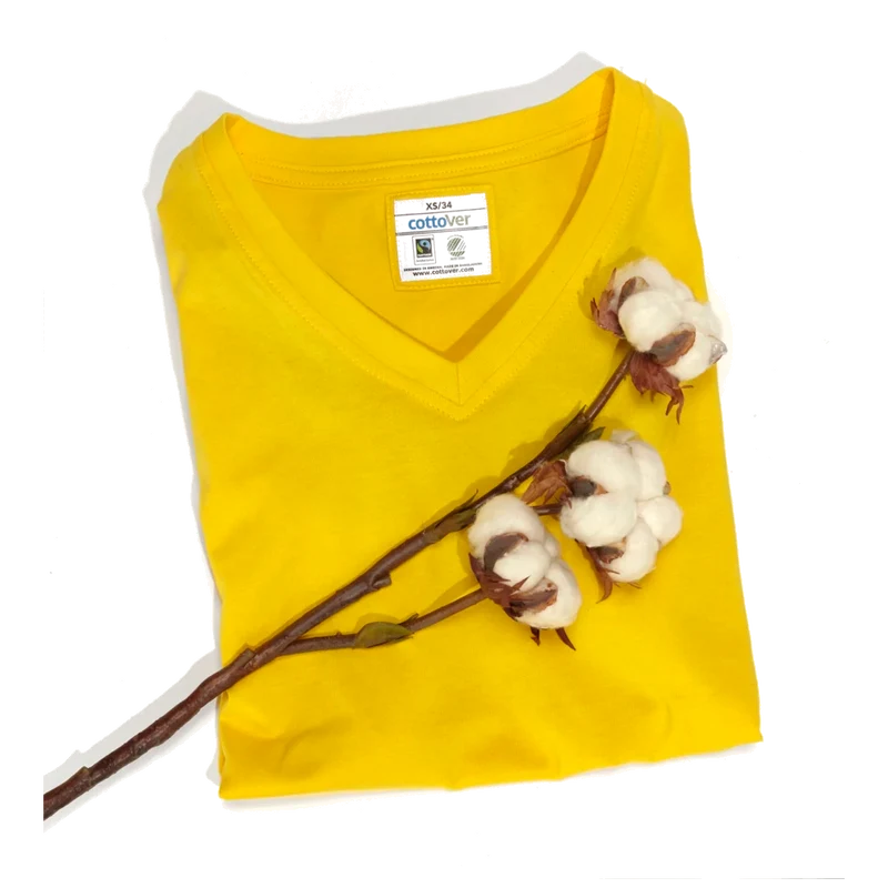 Cottover T-Shirt V-Hals Dames GOTS Gecertificeerd 141021