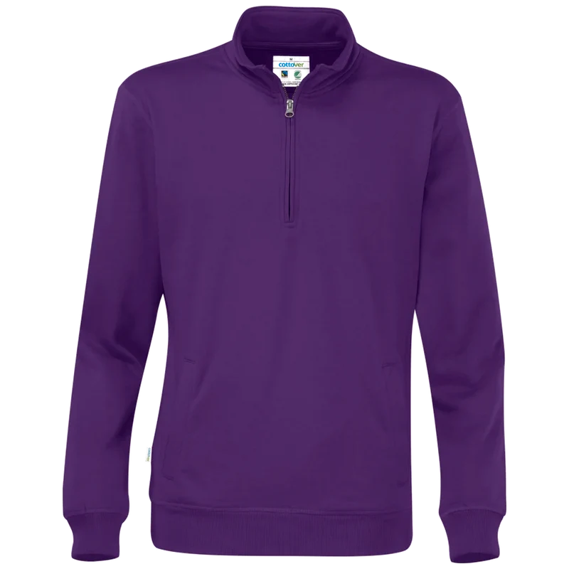 Cottover Sweater Half Zip Unisex GOTS Gecertificeerd 141012