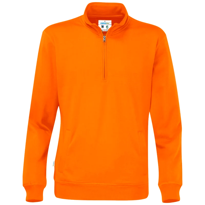 Cottover Sweater Half Zip Unisex GOTS Gecertificeerd 141012
