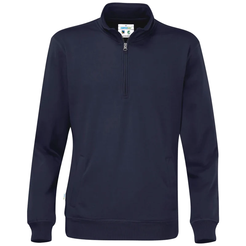 Cottover Sweater Half Zip Unisex GOTS Gecertificeerd 141012