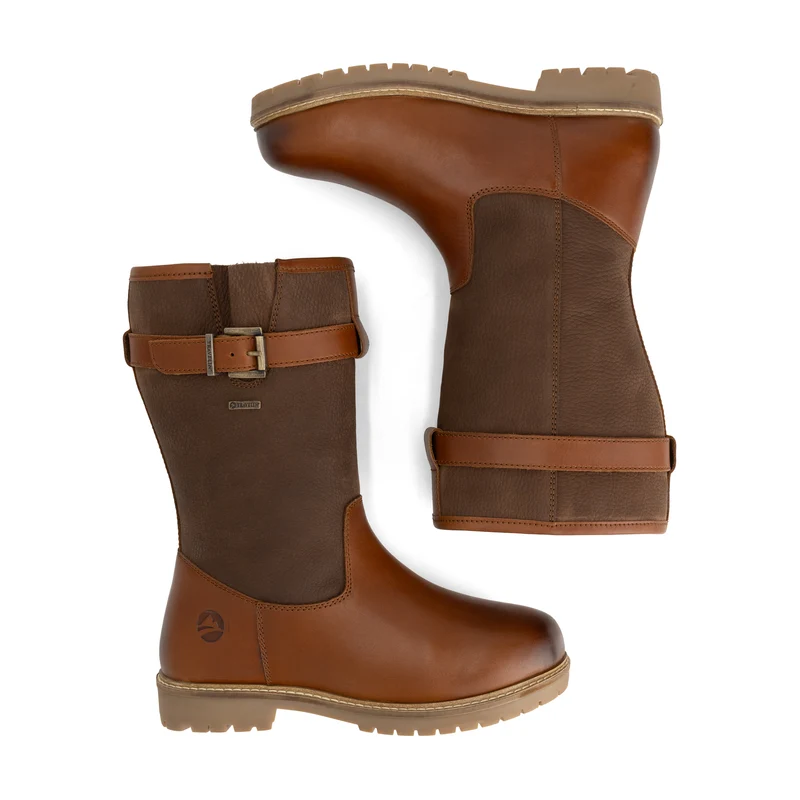 Vrangen Damen – Outdoor-Stiefel – mit Wolle gefüttert – Cognac