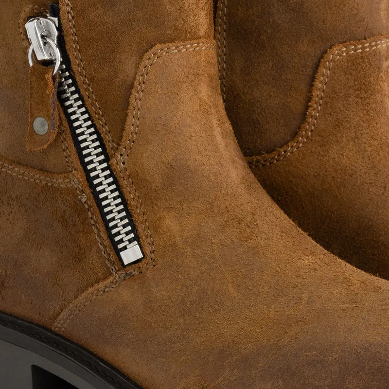 Venning Damen – Stiefeletten – Wildleder – Cognac