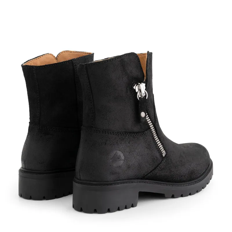 Venning Damen – Stiefeletten – Wildleder – Schwarz