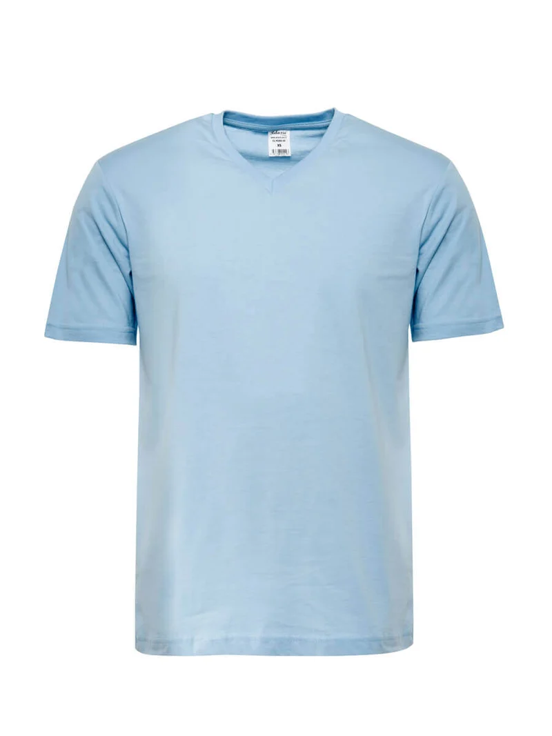 T - Shirt Bw. V - Kragen / M066-06 Blau