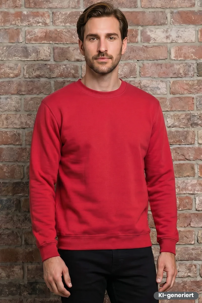 Sweatshirt Rundhals / M066-21 Rot