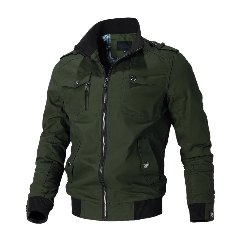 Herren Bomberjacke | Leichte Windjacke mit Reißverschluss für Frühling und Sommer