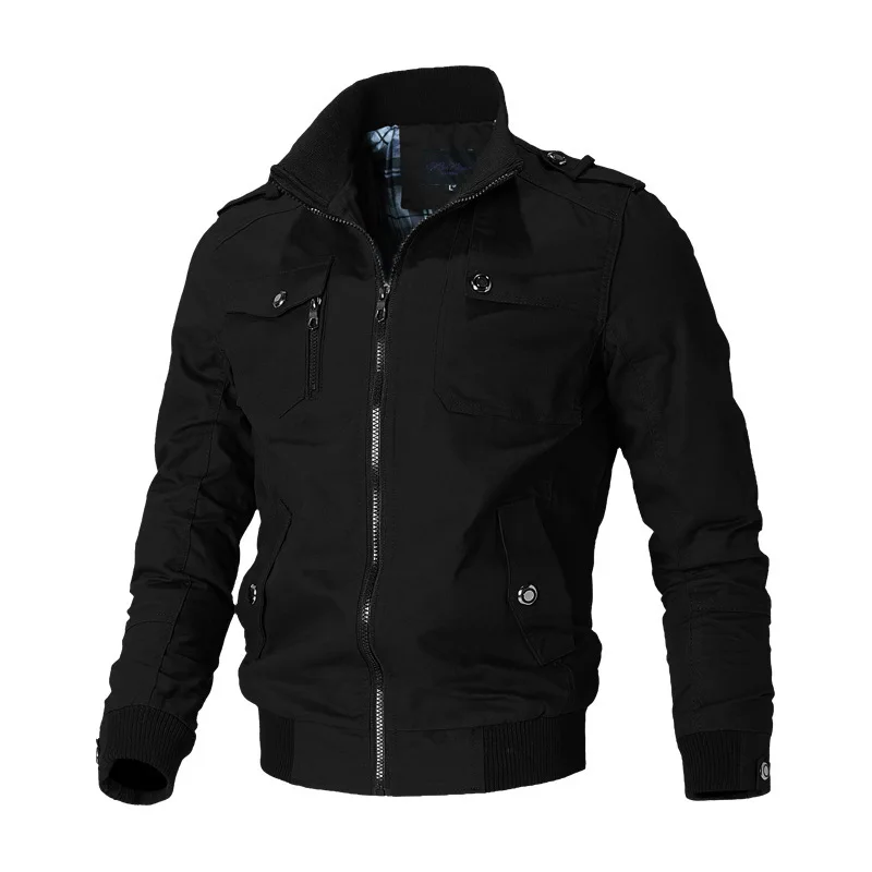 Herren Bomberjacke | Leichte Windjacke mit Reißverschluss für Frühling und Sommer