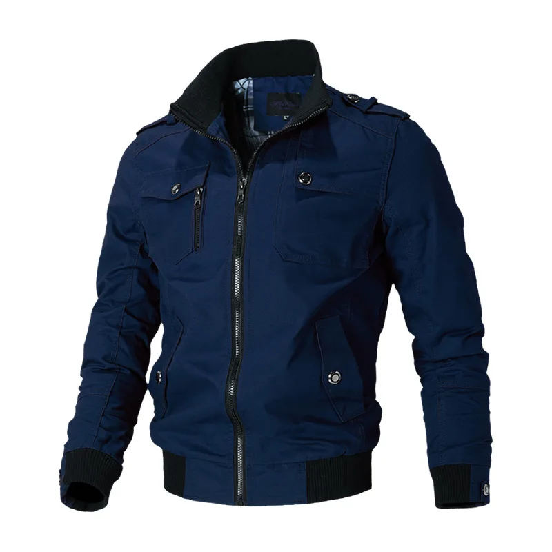 Herren Bomberjacke | Leichte Windjacke mit Reißverschluss für Frühling und Sommer
