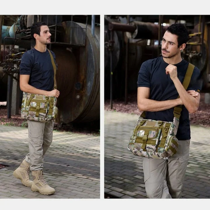Herren Umhängetasche | Crossbody Tasche mit mehreren Fächern und Laptopfach