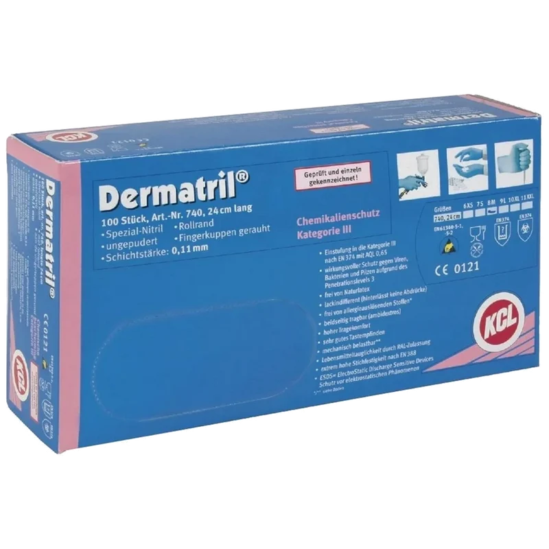 Honeywell KCL Dermatril 740 wegwerphandschoen 100 stuks