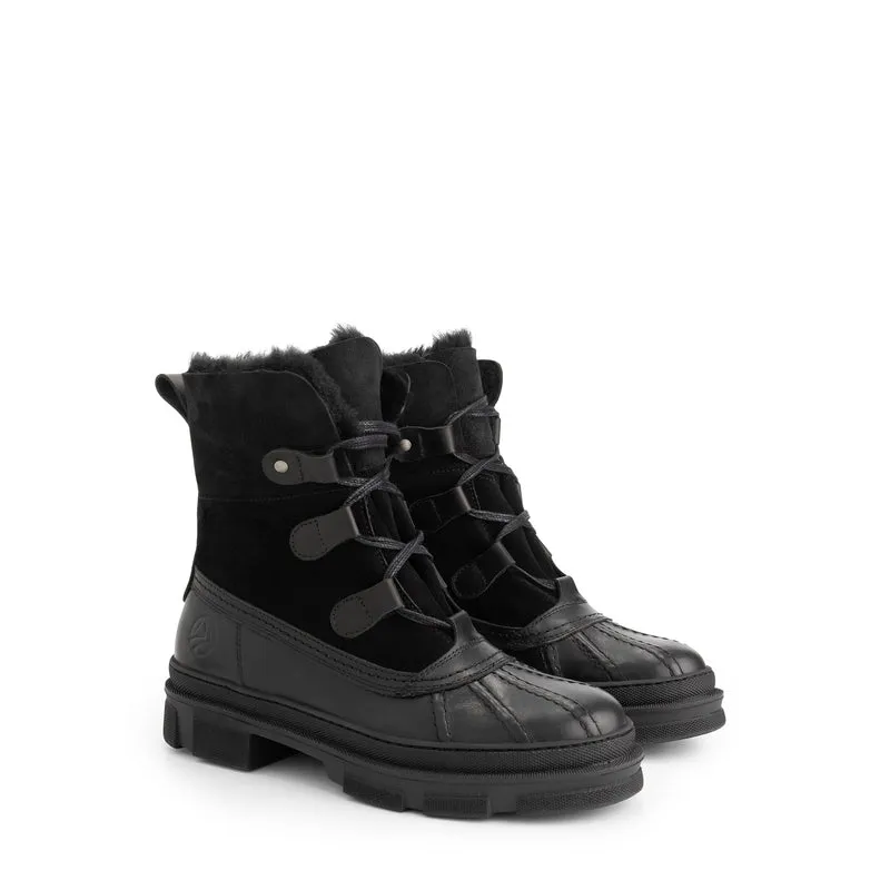 Fernie Damen - Winterboots - Wolle gefüttert - Schwarz