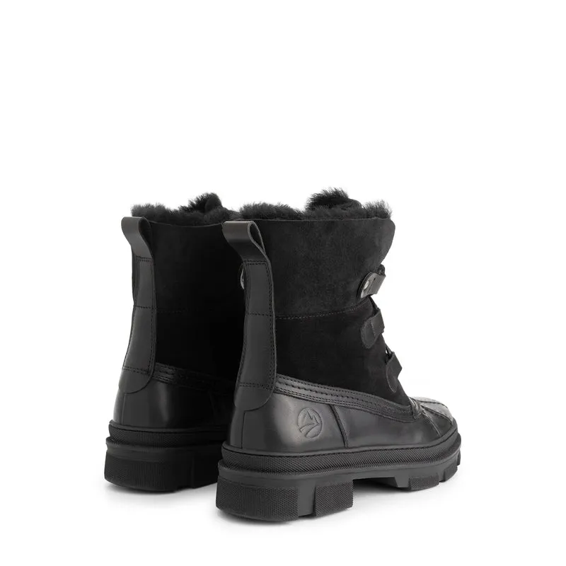 Fernie Damen - Winterboots - Wolle gefüttert - Schwarz
