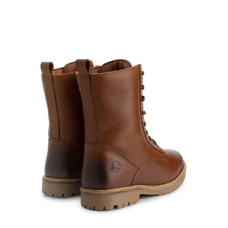 Trysil Damen – Schnürstiefel mit Reißverschluss – Wolle gefüttert