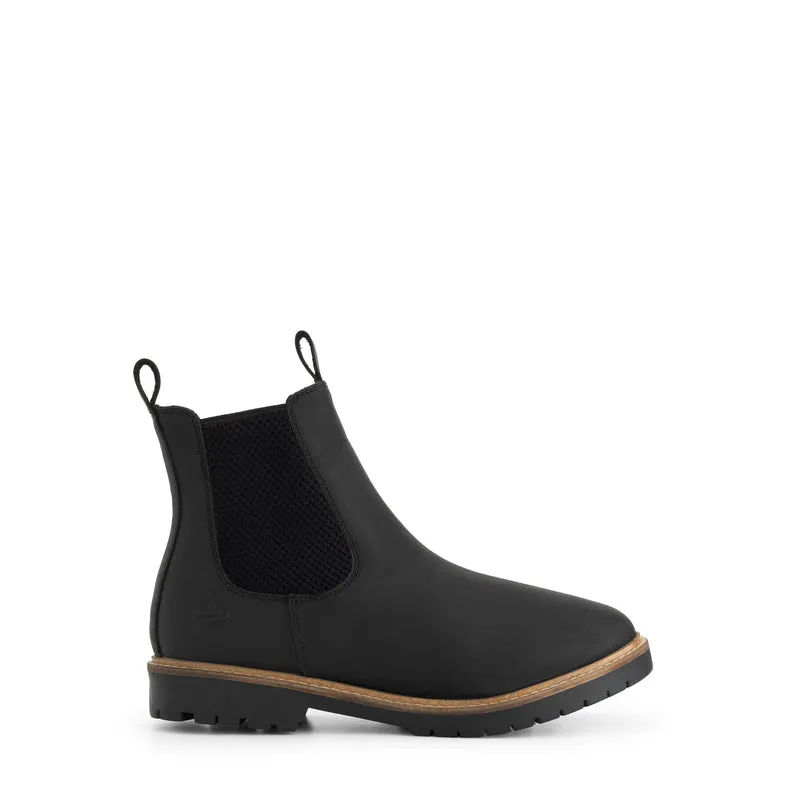 Thisted Damen – Chelsea-Stiefel – Mit Wolle gefüttert – Schwarz