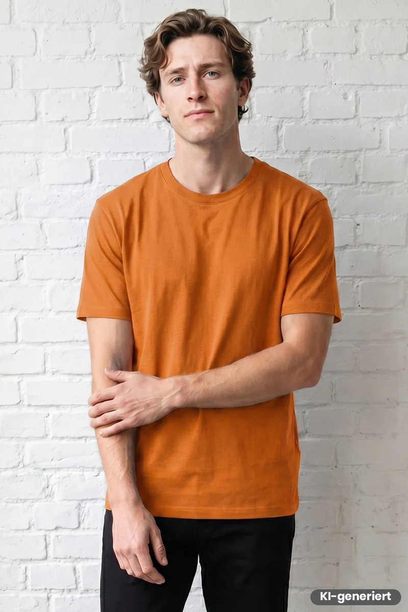 T - Shirt Rundhals / M066-03 Orange