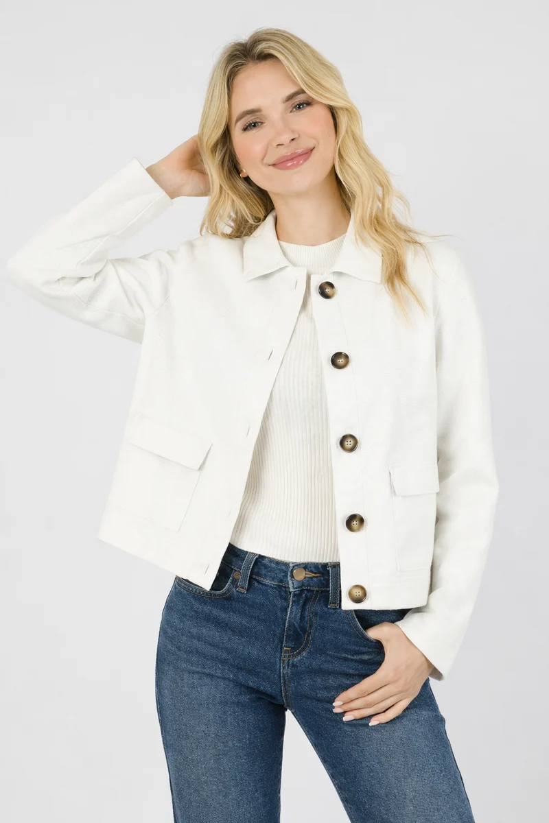 Damen Strickjacke mit Kragen | Weiche Strickjacke mit Knopfleiste & Fronttaschen | Elegante Cardigan