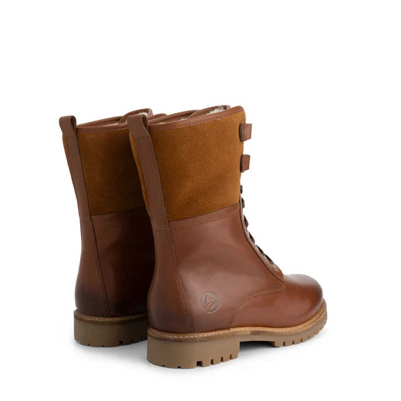 Jostedal Herren - Schnürboots - Wolle gefüttert - Cognac